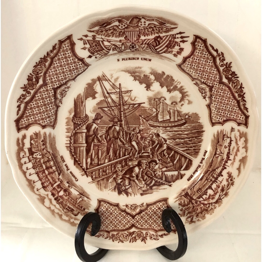 Vintage 1960s  Alfred Meakin Fairs Winds Plate